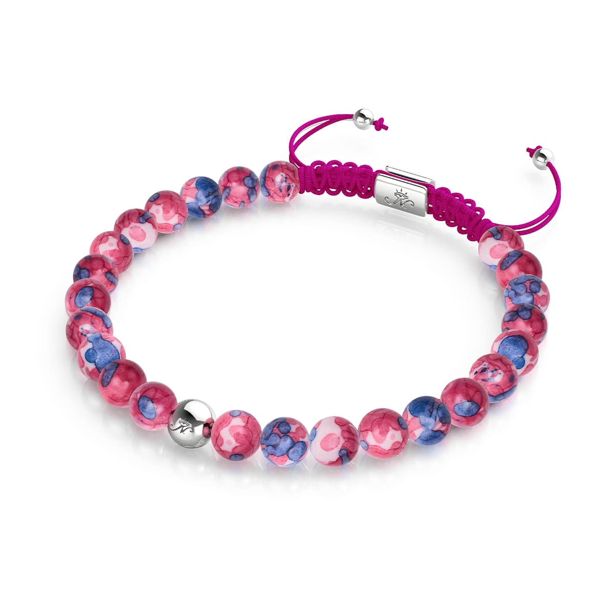 Picasso Porcelain Macrame Bracelet | Violet Cranberry